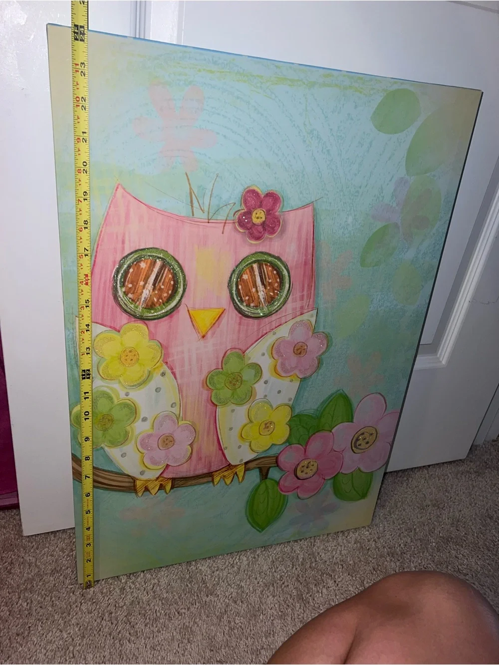 Target Pink and Pastel Owl Wall Art